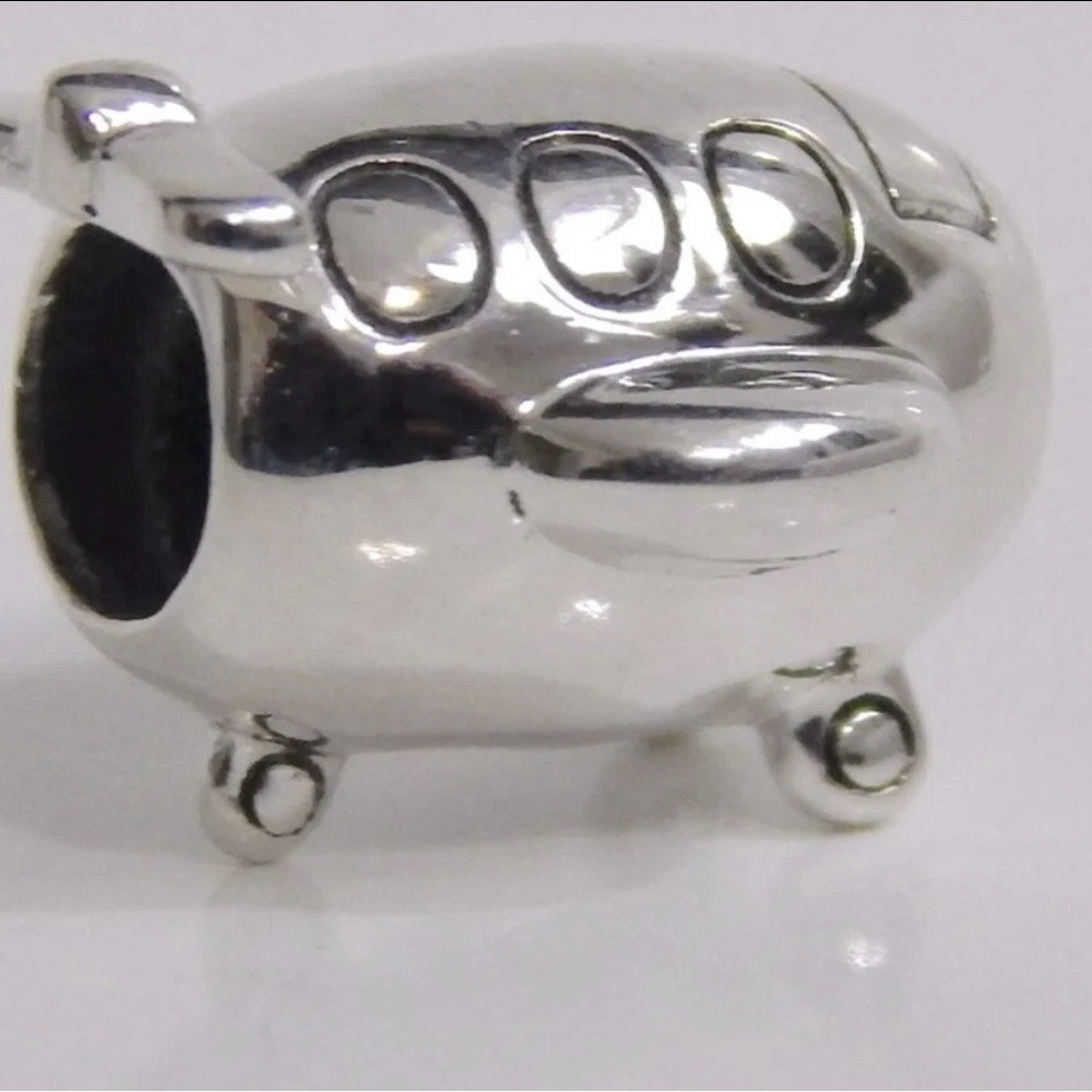 Silver Pandora Airplane Charm Bead